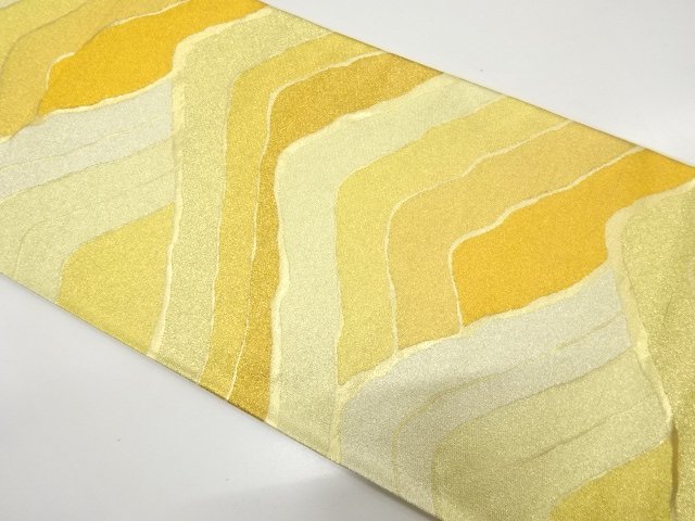 JAPANESE KIMONO / YAMANAMI PATTERN WEAVING FUKURO OBI
